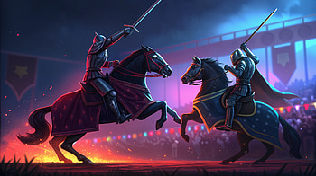 Epic Jousting Duel - Ultra, jousting, knight, horse, medieval HD wallpaper
