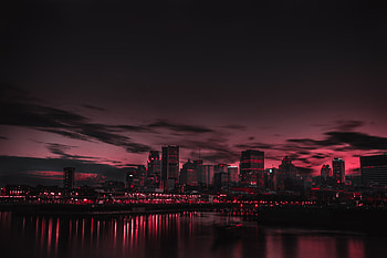 Night, Cities, City, Panorama HD wallpaper