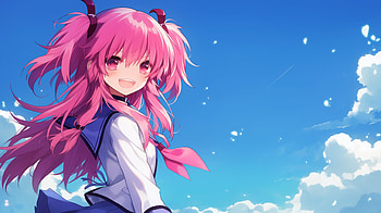 Angel Beats! Yui – Vibrant Anime Sky Scene, Anime, Angel Beats!, Yui (Angel Beats!) HD wallpaper