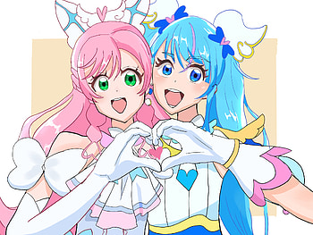 Nijigaoka Mashiro & Sora Harewataru, Sora Harewataru, Nijigaoka Mashiro, Cure Prism, Anime, Hirogaru Sky! Pretty Cure HD wallpaper