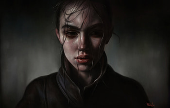 Woman In The Night, artist, portrait, artwork, digital-art HD wallpaper