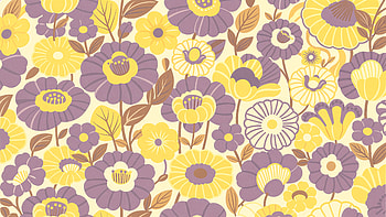 Sunlit Retro Blooms —, Flower, Floral Pattern HD wallpaper