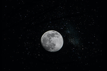 Universe, Stars, Night, Moon, Starry Sky HD wallpaper
