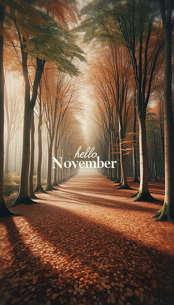 Hello November, november, Autumn, forest, landscape, nature HD phone wallpaper