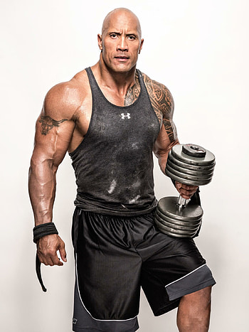 Dwayne Johnson workouts, Movie actor physique, Fitness inspiration, Athletic role models HD phone wallpaper