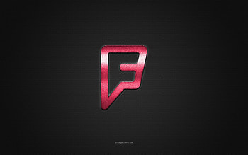 Foursquare logo, pink shiny logo, Foursquare metal emblem, gray carbon fiber texture, Foursquare, brands, creative art, Foursquare emblem HD wallpaper