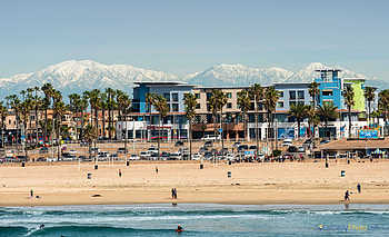 Mountain, Huntington Beach HD wallpaper