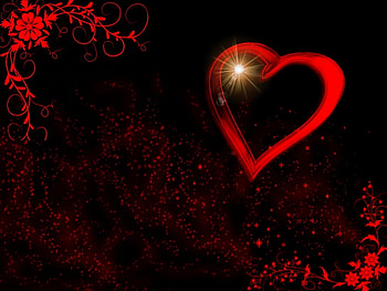 Love, red flowers, stars, beauty, jacqelinela, 3d, abstract, flower, beautiful, red heart, star, pretty, jacqeline, red, heart, lovely, red flower, valentines day HD wallpaper
