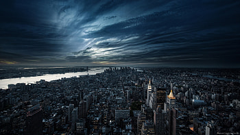 Dark Sky Over NYC for HD wallpaper