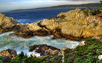 Nature, Water, Sea, Rocks, Shore, Bank, Strata HD wallpaper
