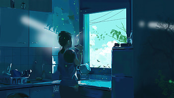 Starting Day With Morning Tea, artist, artwork, digital-art, deviantart HD wallpaper