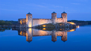 Castle in Finland, Reflection in water, Serene atmosphere, Historic architecture HD wallpaper