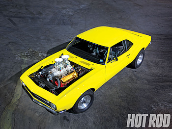 Crusher Camaro, bowtie, chevy, gm, yellow HD wallpaper
