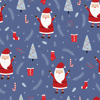 Seamless pattern, Christmas background, Cartoon style HD phone wallpaper