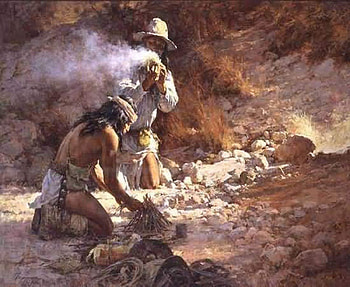 Apache Fire Makers, native american, painted, fire makers, apache HD wallpaper