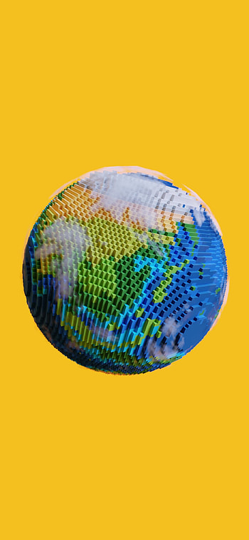 Pixel Earth, pixel art, earth, Abstract, artistic HD phone wallpaper