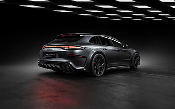 2022, Porsche Panamera Turbo S, , TECHART GrandGT, exterior, gray Panamera, Porsche Panamera tuning, German cars, Porsche HD wallpaper