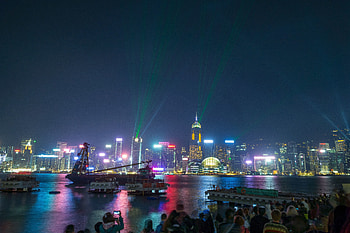 City, lights, buildings, dark, night HD wallpaper