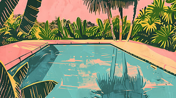 Refreshing Poolside Vibes -, pool, poolside vibe, tropical, landscape, water HD wallpaper