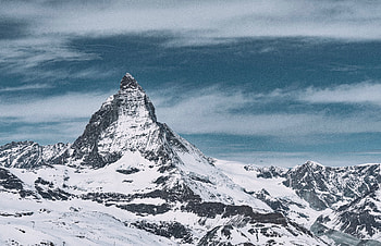 Landscape, Nature, Mountain, Vertex, Top, Snow Covered, Snowbound, Mountain Range HD wallpaper