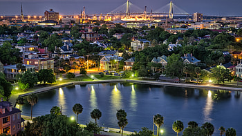 South Carolina, Charleston cityscape, Vibrant colors, Local culture HD wallpaper