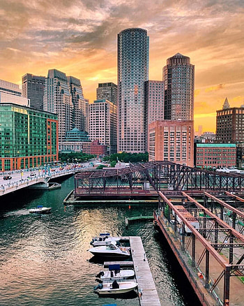 Boston seaport Massach, cloud, sky HD phone wallpaper