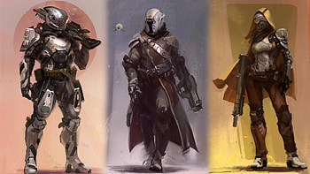 Hunter-Warlock-and-Titan-on-Destiny-Video-Game- HD wallpaper