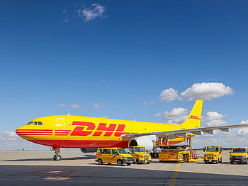 DHL sustainable practices, Eco-friendly fuel, Airplane emissions, Green aviation HD wallpaper
