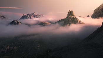 Castles in the Sky - Dolomites, clouds, italy, sky, alps HD wallpaper