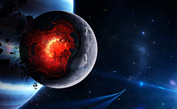Planet Meltdown, galaxy, Universe, Meltdown, Planet HD wallpaper
