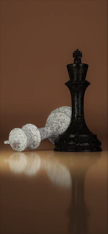 Marble Chess, 3d, white, black, brown, blender HD phone wallpaper
