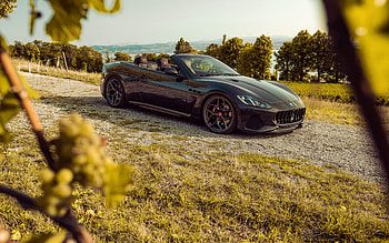 2022, Maserati GranCabrio, Pogea Racing, , front view, exterior, gray convertible, new gray GranCabrio, italian cars, Maserati HD wallpaper