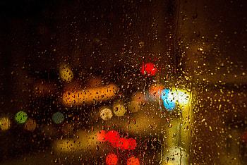 Rain, Drops, Glare, Miscellanea, Miscellaneous, Multicolored, Motley, Blur, Smooth HD wallpaper