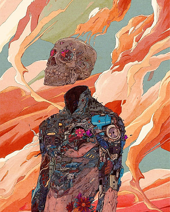 trippy aesthetics, aesthetic, skull HD phone wallpaper