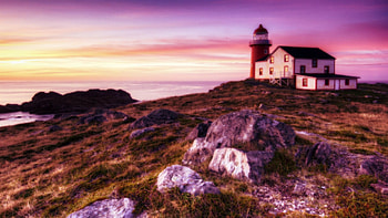 lighthouse, sky, nature, water HD wallpaper