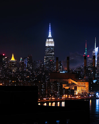 Cities, Building, Night City, Skyscrapers HD phone wallpaper