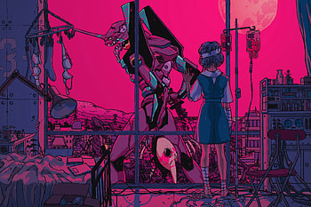 Neon Genesis Evangelion, Anime, Evangelion Unit 01, Rei Ayanami, Sachiel (Neon Genesis Evengelion), Evangelion HD wallpaper