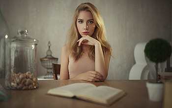 Book, blur, ksenia kokoreva, model HD wallpaper