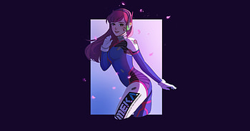 Beautiful and pretty D.VA, overwatch, artwork HD wallpaper