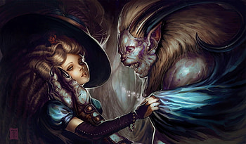 Beauty and the Beast, abstract, fantasy, , girl, beast, beauty HD wallpaper