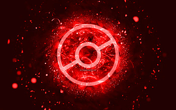 Pokemon Go red logo, , red neon lights, creative, red abstract background, Pokemon Go logo, online games, Pokemon Go HD wallpaper