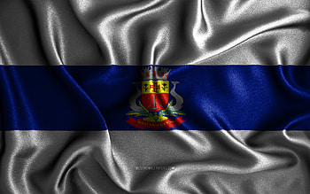 Caraguatatuba flag, , silk wavy flags, brazilian cities, Day of Caraguatatuba, Flag of Caraguatatuba, fabric flags, 3D art, Caraguatatuba, cities of Brazil, Caraguatatuba 3D flag HD wallpaper