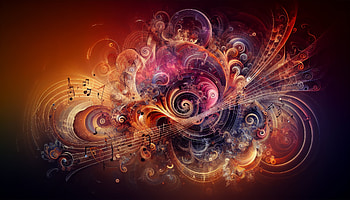 Abstract Musical Swirl, music, Abstract, colorful, swirl HD wallpaper