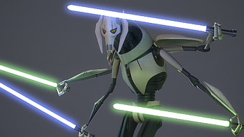 Clone Wars style General Grievous, Animated series influence, Unique portrayal, Fan-favorite character HD wallpaper