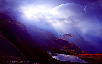 Dragon Mountains, dragon, mountains, graphics HD wallpaper