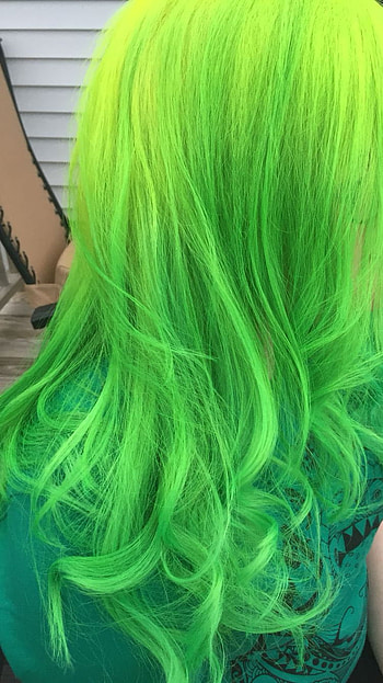Green Colour, Green Colour Hairs, Green Hair, green hairs HD phone wallpaper