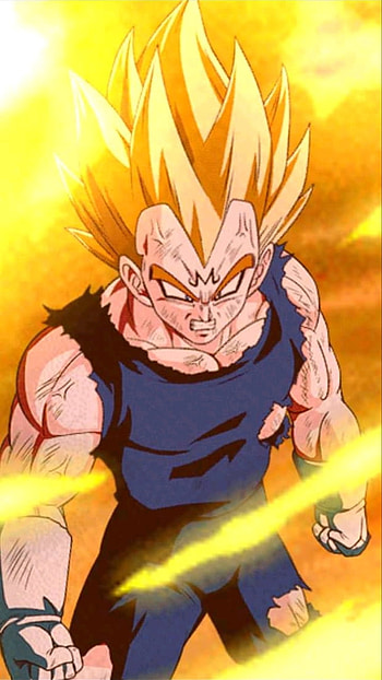 Majin Vegeta, orange, art HD phone wallpaper