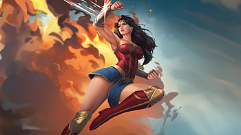 Wonder Woman Defender Of Justice, wonder-woman, superheroes, artwork, artist, digital-art, artstation HD wallpaper