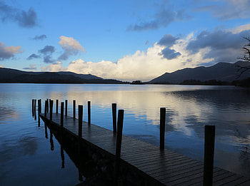 Ashness pier, Derwent Water, Lake District, Lake, Water, Derwent, Pier, Ashness HD wallpaper