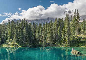 Landscape, Nature, Water, Trees, Mountains, Clouds, Lake, Forest HD wallpaper